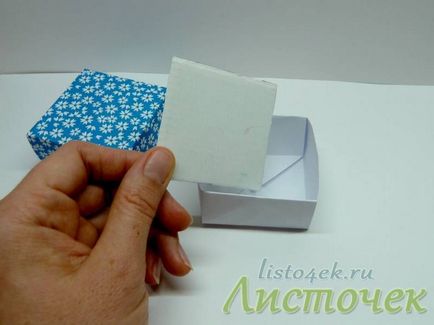 Hogyan készítsünk egy doboz papír levél (második szög kanyarban) Hogyan készítsünk egy doboz papír, darab papír