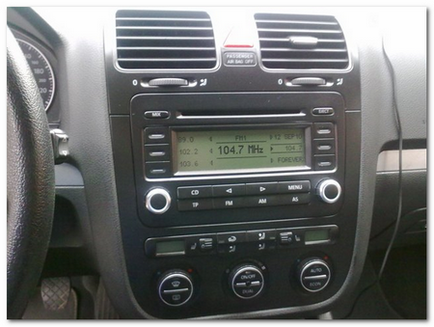 Eltávolítása rádió Volkswagen Jetta és helyébe új