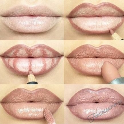 Hogyan lehet növelni az ajkakat smink (fotó)