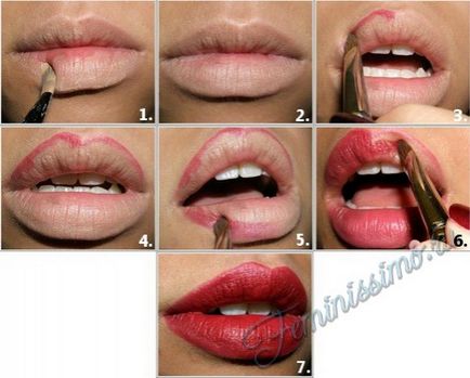 Hogyan lehet növelni az ajkakat smink (fotó)