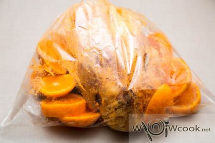 Csirke mandarint a sütőben