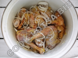 Csirke a sütőbe mandarint - ízletes házi lépésre recept fotók