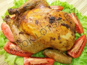 Csirke a sütőbe mandarint - ízletes házi lépésre recept fotók