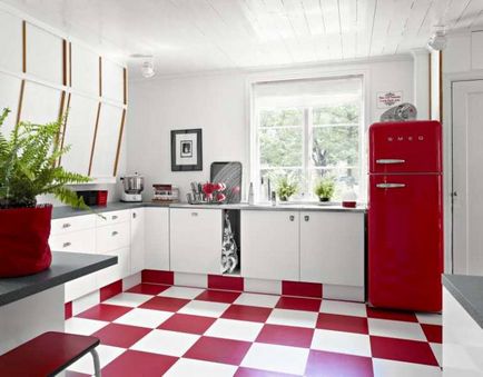 Kitchen egy retro stílusban (30 fotó), Fel (stílus) Kitchen egy retro stílusban (30 fotó), Fel