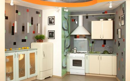Kitchen egy retro stílusban (30 fotó), Fel (konyha retro-stílusú fotó) Kitchen egy retro stílusban (30 fotó), Fel