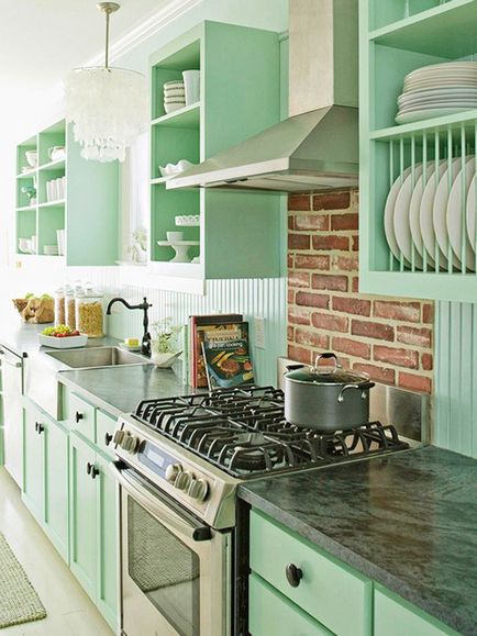 Kitchen egy retro stílusban (30 fotó), Fel (stílus) Kitchen egy retro stílusban (30 fotó), Fel