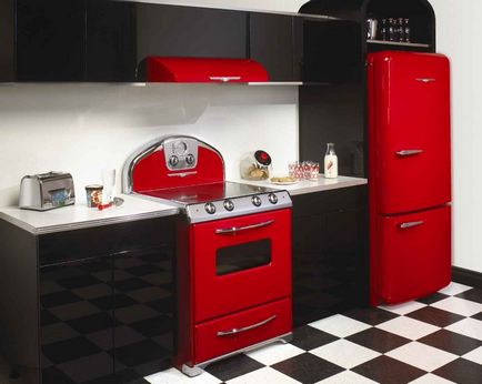Kitchen egy retro stílusban (30 fotó), Fel (stílus) Kitchen egy retro stílusban (30 fotó), Fel