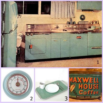 Konyha stílusában retro - Képek a legstílusosabb belső tereivel (konyha egy retro stílusú fotó) Kitchen egy retro stílusban - Képek a legstílusosabb belső terek