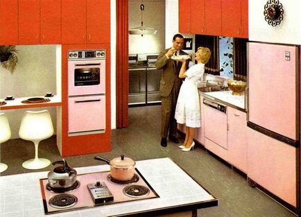 Konyha stílusában retro - Képek a legstílusosabb belső tereivel (konyha egy retro stílusú fotó) Kitchen egy retro stílusban - Képek a legstílusosabb belső terek