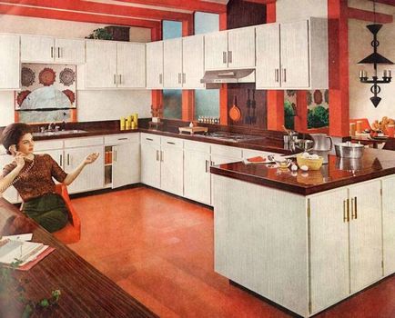 Kitchen egy retro stílusban - Képek a legstílusosabb belső terek