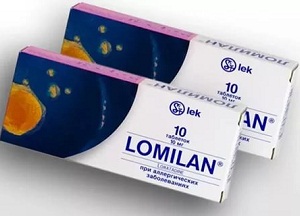 Lomilan utasítást a tabletták és szuszpenziók az allergia (lomilan utasítás) Lomilan oktatás a tabletta és szuszpenzió allergia