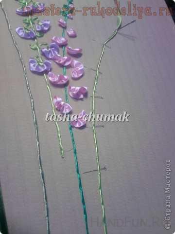 Mester osztályban hímzés szalagok delphiniums (szarkalábak) Mester osztályban hímzés szalagok delphiniums