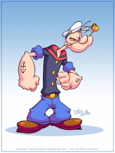 Popeye a tengerész - reklám márka spenót, élelmiszer artoteka (spenót az irodalomban) Popeye a tengerész - reklám márka spenót, élelmiszer artoteka