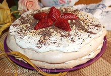 Finom torta habcsók - egy recept lépésről lépésre fotók