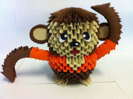 Monkey origami, hogyan lehet egy majom kifogyott a papír