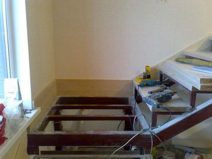 Étkezés, fém keret lépcső fa saját kezűleg, camstroy (fa) Étkezés, fém keret lépcső fa saját kezűleg, camstroy