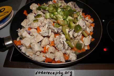 Növényi pörkölt csirke és a cukkini - lépésről lépésre receptek fotókkal otthon