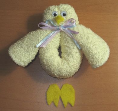 Húsvéti nyuszi és a csirke a kezüket arra törölközők (Húsvét) Húsvéti nyuszi és a csirke a kezüket ki törölközők