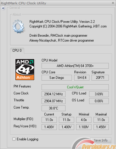 RightMark cpu clock utility 2