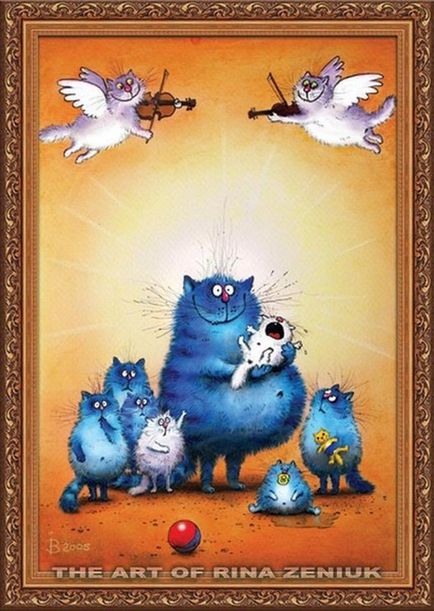 Ábrák hideg kék macska Irina Zenyukov (Artist) Rajzok hideg kék macska művész Irina Zenyukov