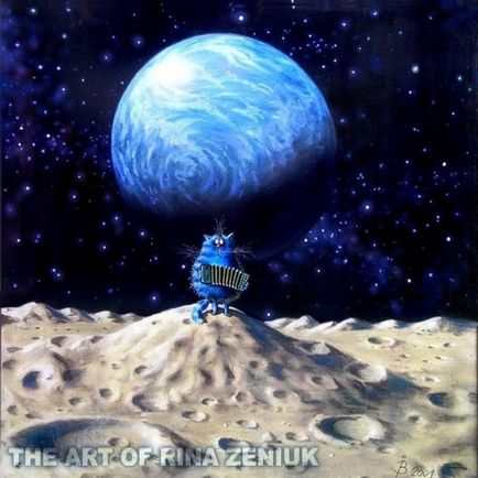 Ábrák hideg kék macska Irina Zenyukov (Artist) Rajzok hideg kék macska művész Irina Zenyukov
