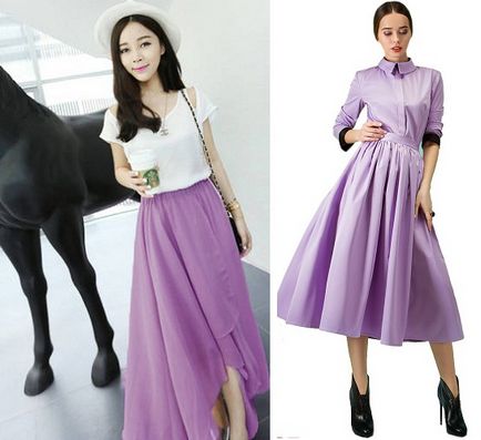 Lila szoknya fotó felülvizsgálatot és mit vegyek fel, kérje a stylist (rajta egy lila szoknya) Lila szoknya fotó felülvizsgálatot és mit vegyek fel, kérje a stylist
