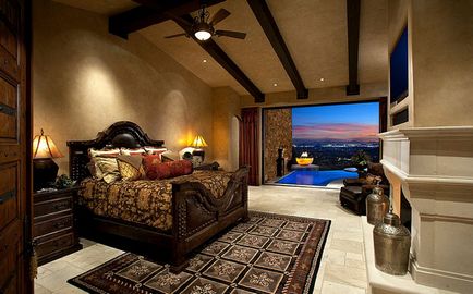 Hálószoba, mediterrán stílusú, luxus és kényelem