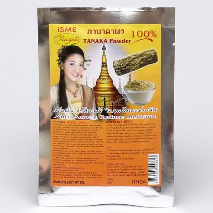 Thai por maszk púder készült 100% fából Tanaka isme rasyan 20g, Thai kozmetikumok, (fa) Thai por maszk púder 100% fa Tanaka isme rasyan 20g, thai kozmetikumok,