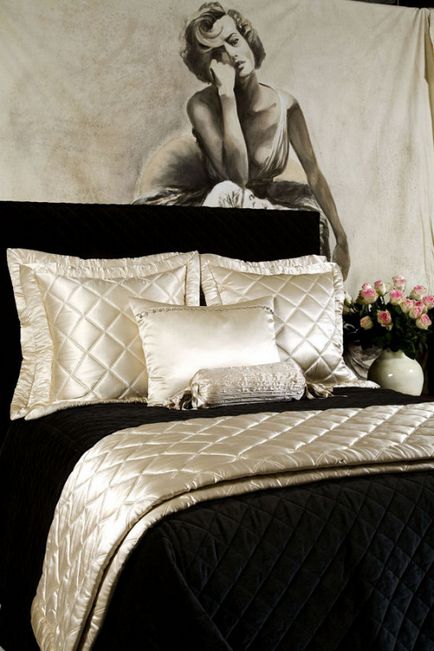 Textil elegáns hálószoba bútorok ágyak, szép takaró (fotó) (ágy) Textil elegáns hálószoba bútorok ágyak, szép takaró (fotó)