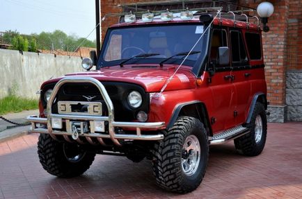 Hangolás Vas Hunter alatt Gelendvagen (első) Tuning UAZ Hunter alatt Gelendvagen