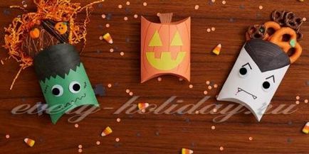 Díszítő Halloween saját kezűleg papírból (dekoráció) Díszítő Halloween kezüket kifogyott a papír