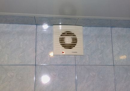 Telepítése a ventilátor a WC