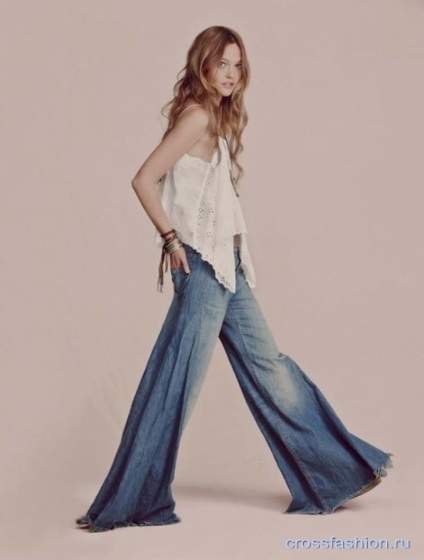 Crossfashion csoport - mit viselnek farmert lobbant divatos kombinációja, tippeket és válogatott képek (hogy illeszkedjen farmer kiszélesedő) Crossfashion csoport - mit viselnek farmert lobbant divatos kombinációja, tippeket és válogatott képek