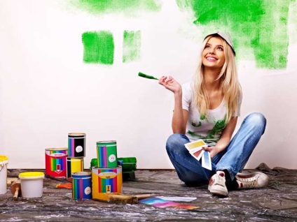 Díszítőfestés a falak saját kezűleg a lehetőségek és megoldások