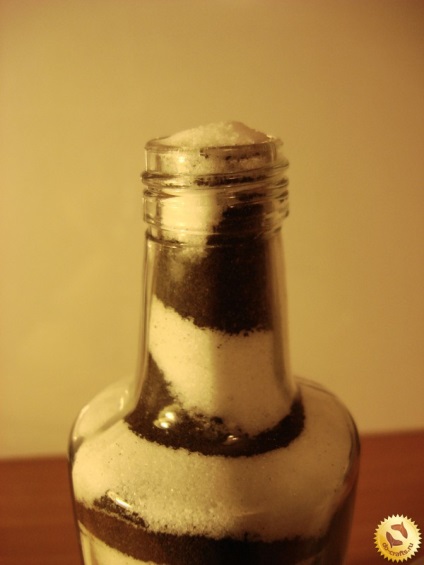 Díszített üveg só kezeddel, a mester osztályt fotók