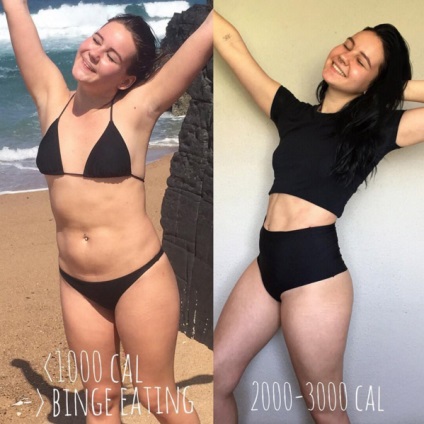 Lány blogger mutatja, hogy mi történik a szám, ha abbahagyja számolni minden kalória