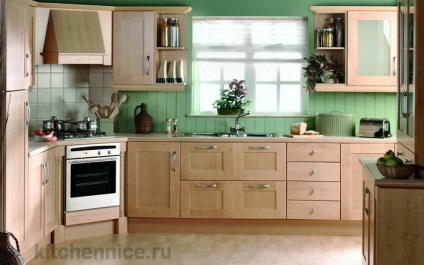 Ergonómia konyha finomságait nagy és kis konyha tervezés, méretei és fotók