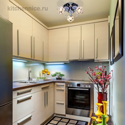Ergonómia konyha finomságait nagy és kis konyha tervezés, méretei és fotók
