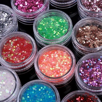 Gél lakk köröm Glitter mint talmi alkalmazott gél lakk