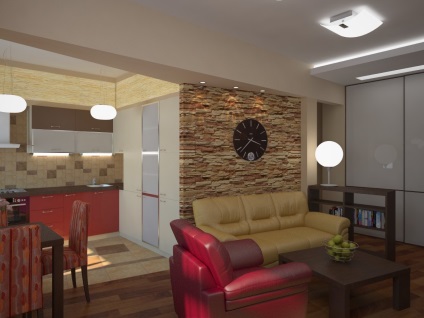 Ötletek belső konyha nappali fotó egyesített design, nagyon szép és elegáns, luxus és