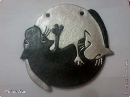 Yin-yang macska-szerű, ország művészek (festmény) Yin-yang macska ország mesterek