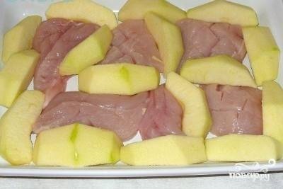 Csirkemell almával - lépésről lépésre recept fotók