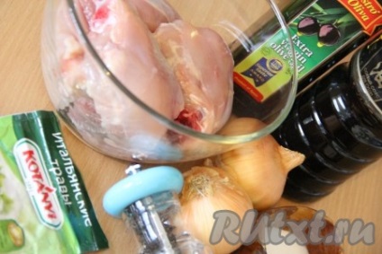 Csirke szójaszósz egy serpenyőben - recept fotókkal (mártás) Csirke szójaszósz egy serpenyőben - recept fotókkal
