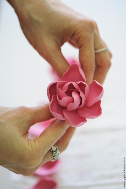 Lepim gardénia virág polimer agyag - Fair Masters - kézzel készített, kézzel készített
