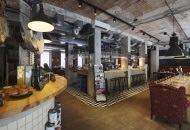 Loft - egy népszerű stílus a tervezés modern belső kávézó