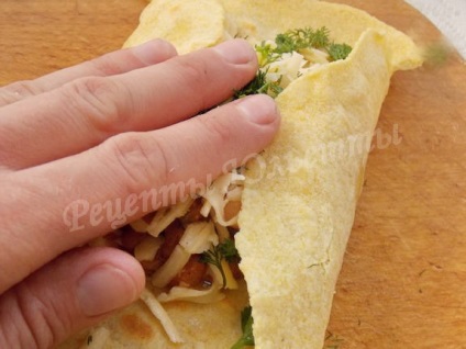 Mexikói burrito babbal és a csirke (bab) Mexikói burrito babbal és csirke