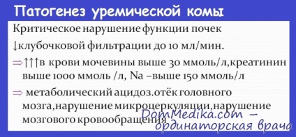 Sürgősségi ellátás urémiás kóma (urémiás) Sürgősségi ellátás urémiás kóma