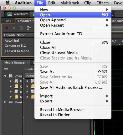 Feldolgozás és dolgozik audio hurkokat Adobe Audition