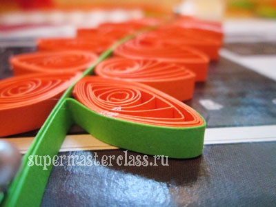 Autumn quilling workshop a leveleken, mesterkurzusokon kézimunka