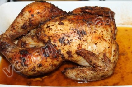 Recept sült csirkét a sütőbe fűszerekkel